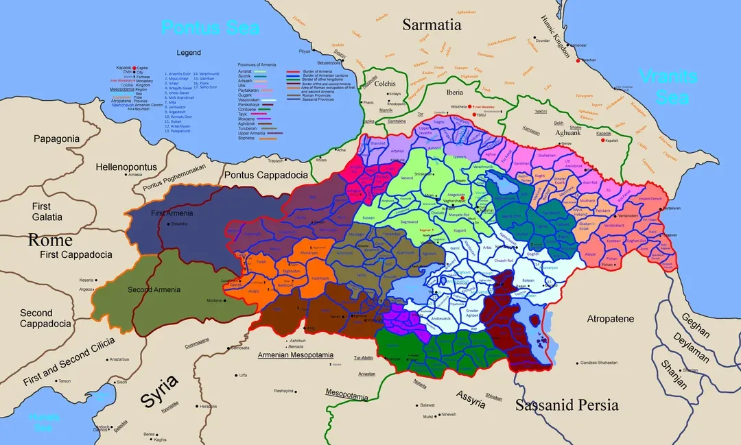 Map of Armenia Regions