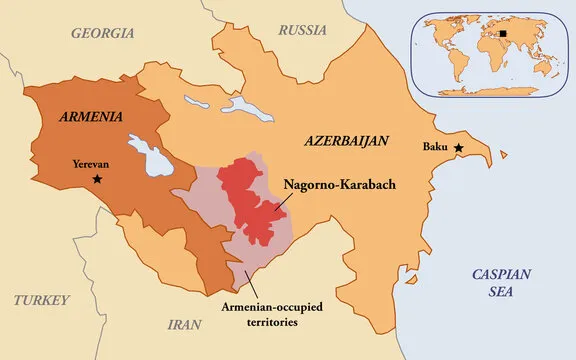 Map of Azerbaijan Regions