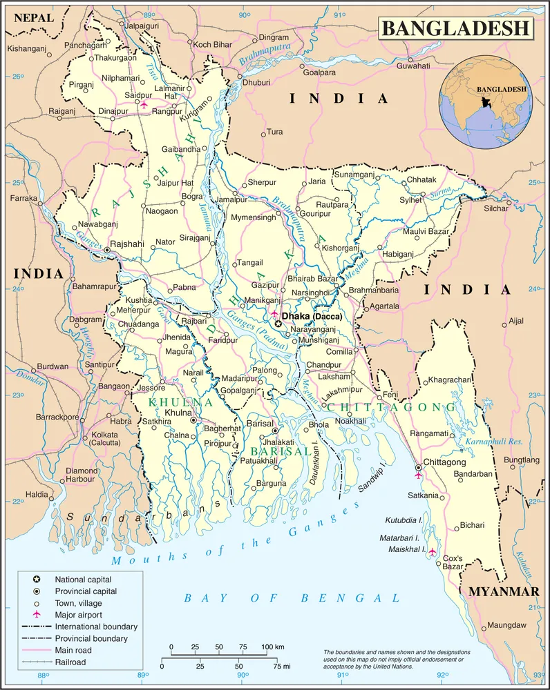 Map of Bangladesh Divisions