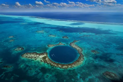 Great Blue Hole Belize Aerial