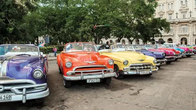 Classic American cars in Havana Cuba