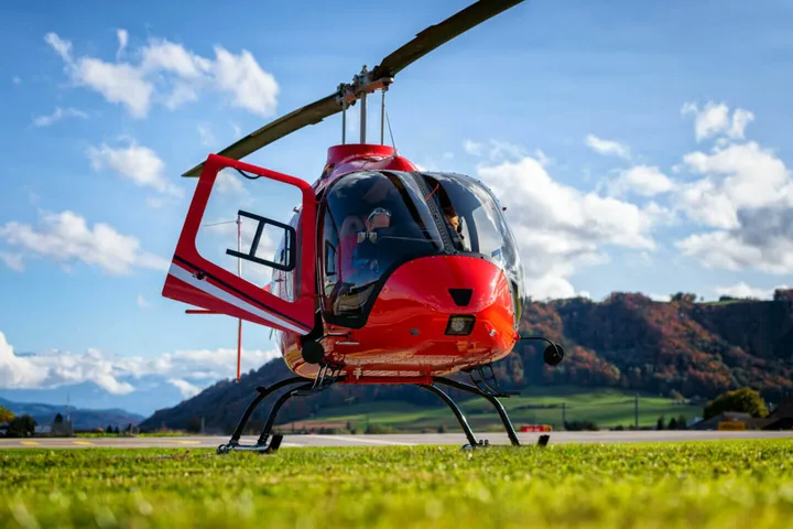 Secure helicopter booking confirmation with deposit payment