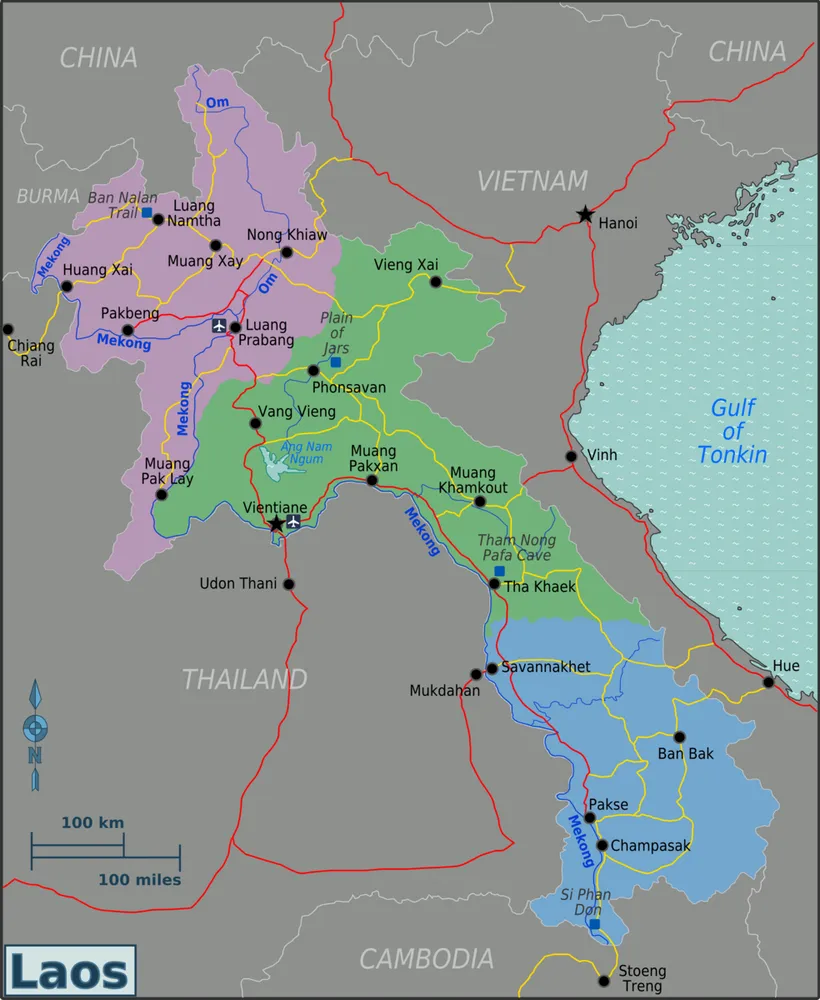 Map of Laos