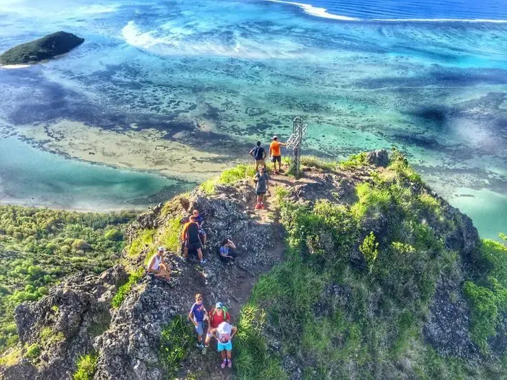 Hiking group in Black River Gorges