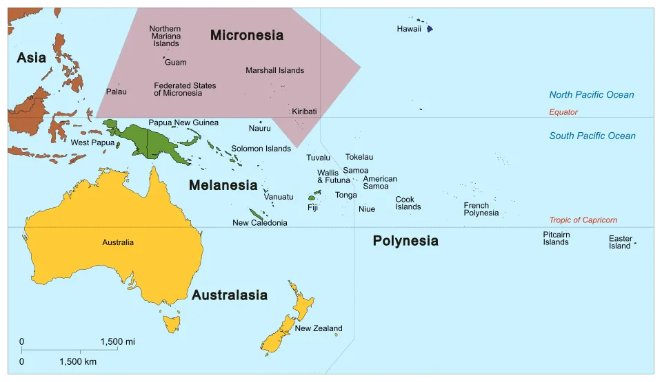 Map of Federated States of Micronesia