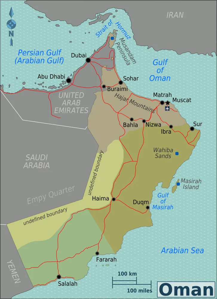 Map of Oman Governorates