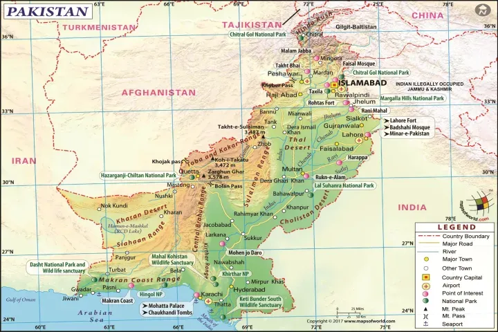 Map of Pakistan Provinces