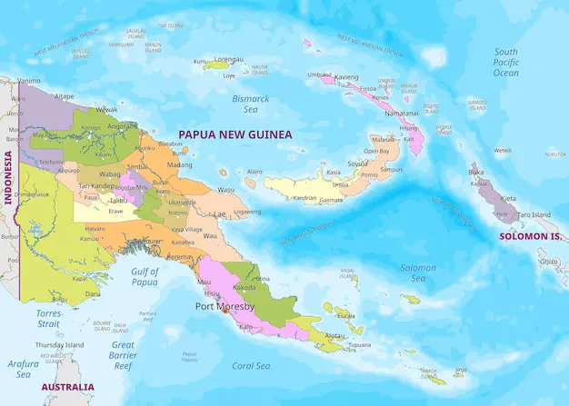 Map of Papua New Guinea