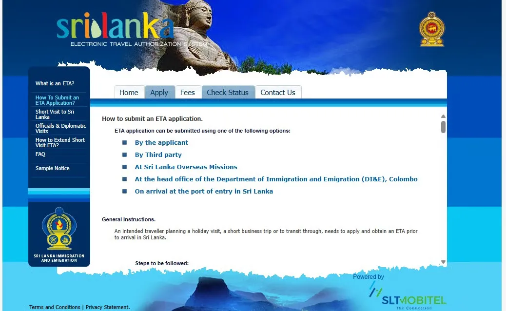 Sri Lanka ETA Process