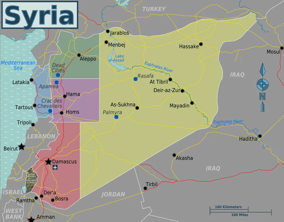 Map of Syria Governorates