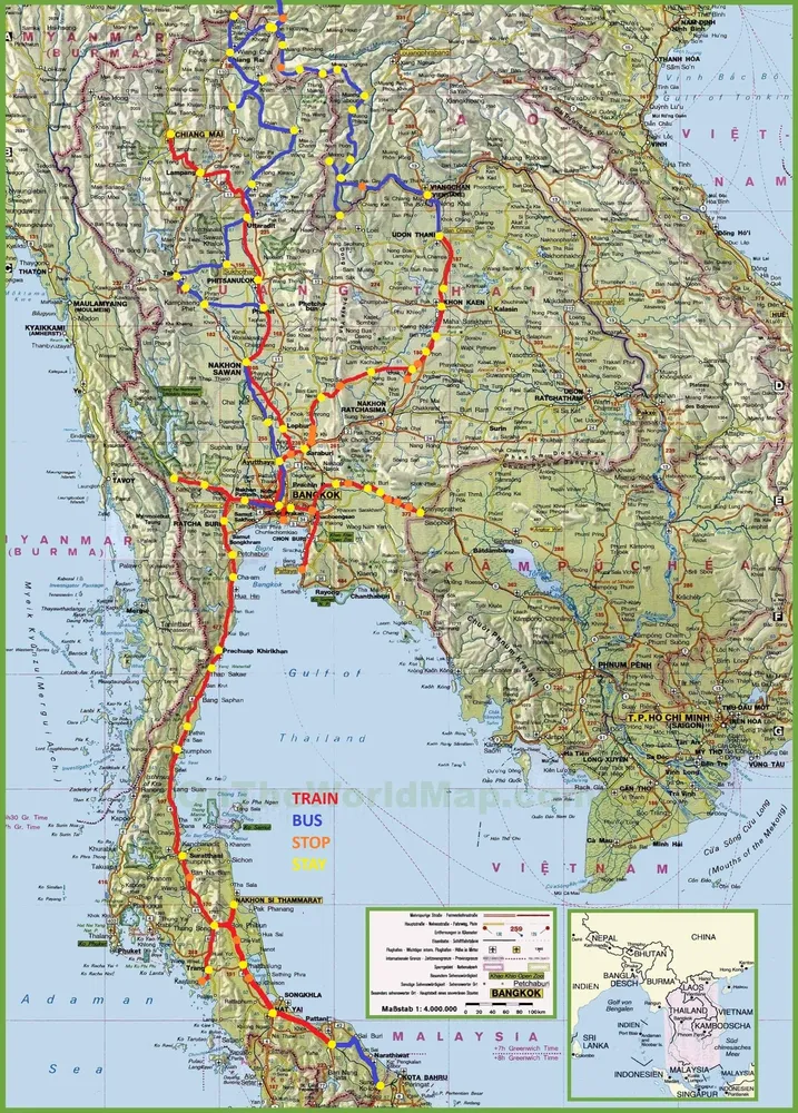 Map of Thailand