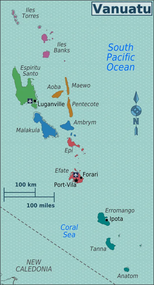 Map of Vanuatu